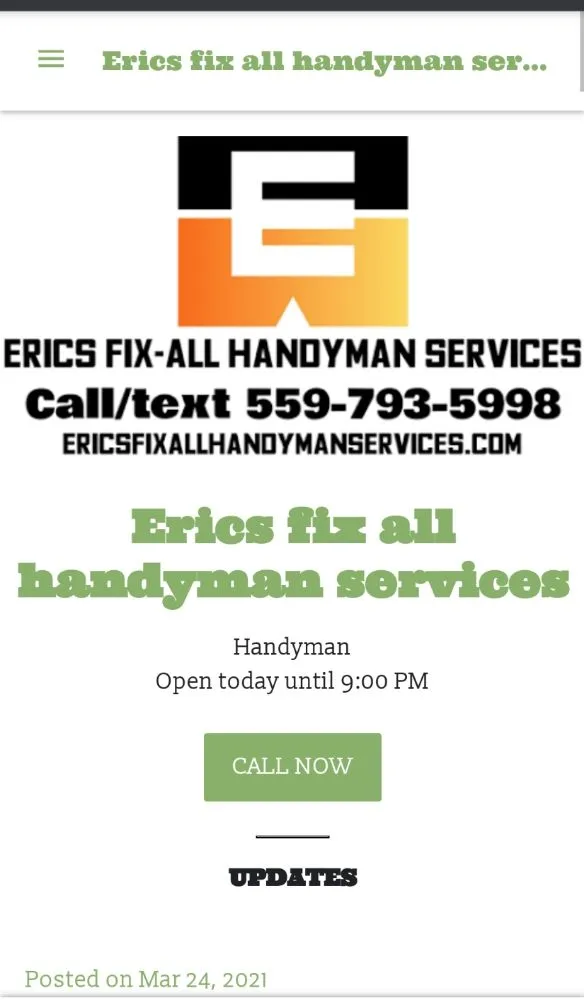 Trusted emergency plumbing in Porterville, CA by Erics Fix All Handyman Services