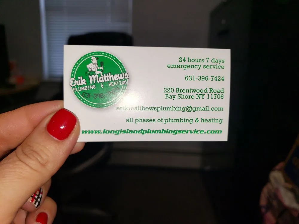 Slide of Erik Matthews Plumbing and Heating