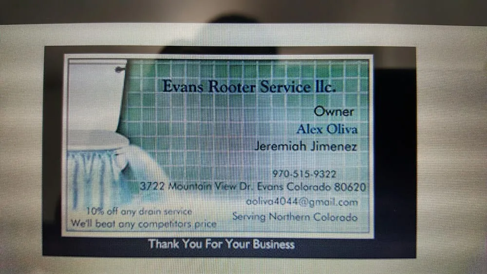 Slide of Evans Rooter Service