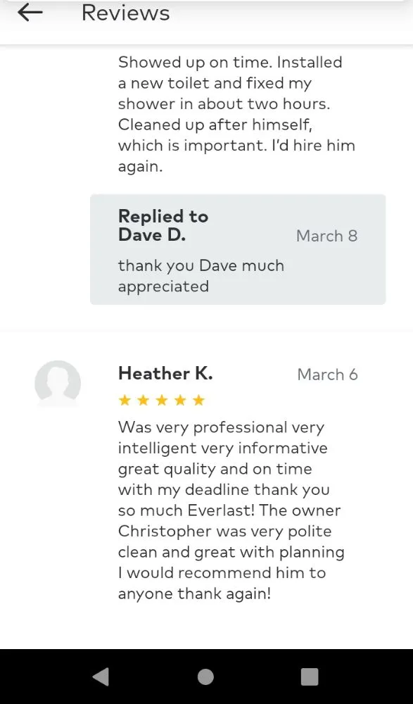 Slide of Everlast Plumbing & General Contractors