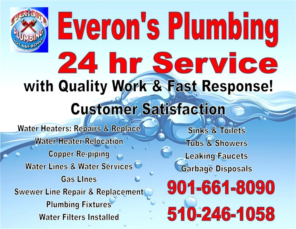 Top-rated water heater service for homes in Cordova, TN by Everon's Plumbing