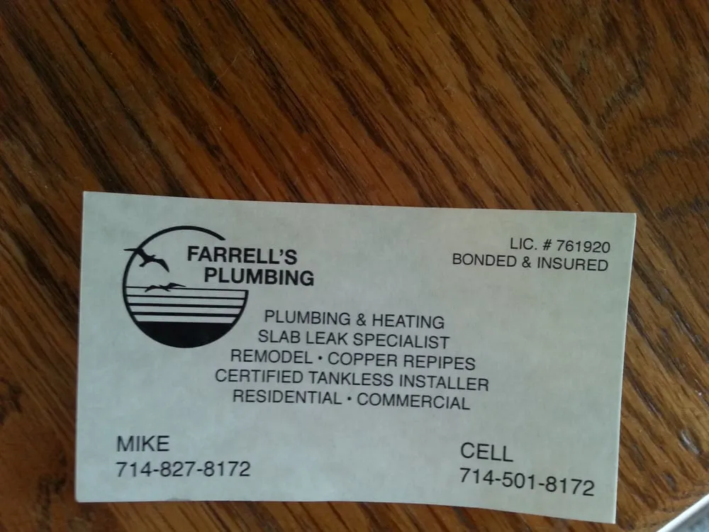 Slide of Farrell's Plumbing