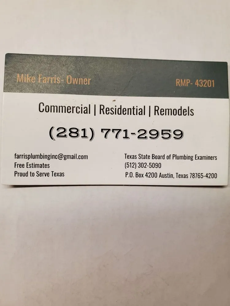 Slide of Farris Plumbing