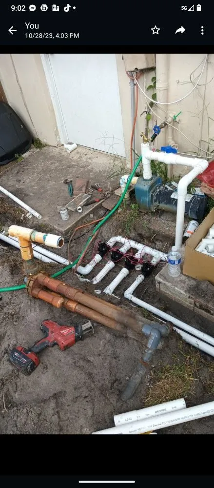 Slide of Felix Plumbing and lawn sprinkler solutions