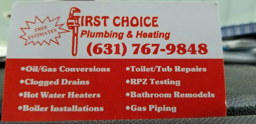 Slide of First Choice Plumbing & Heating
