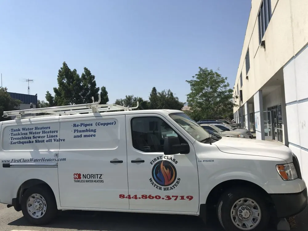 Slide of First Class Water Heaters