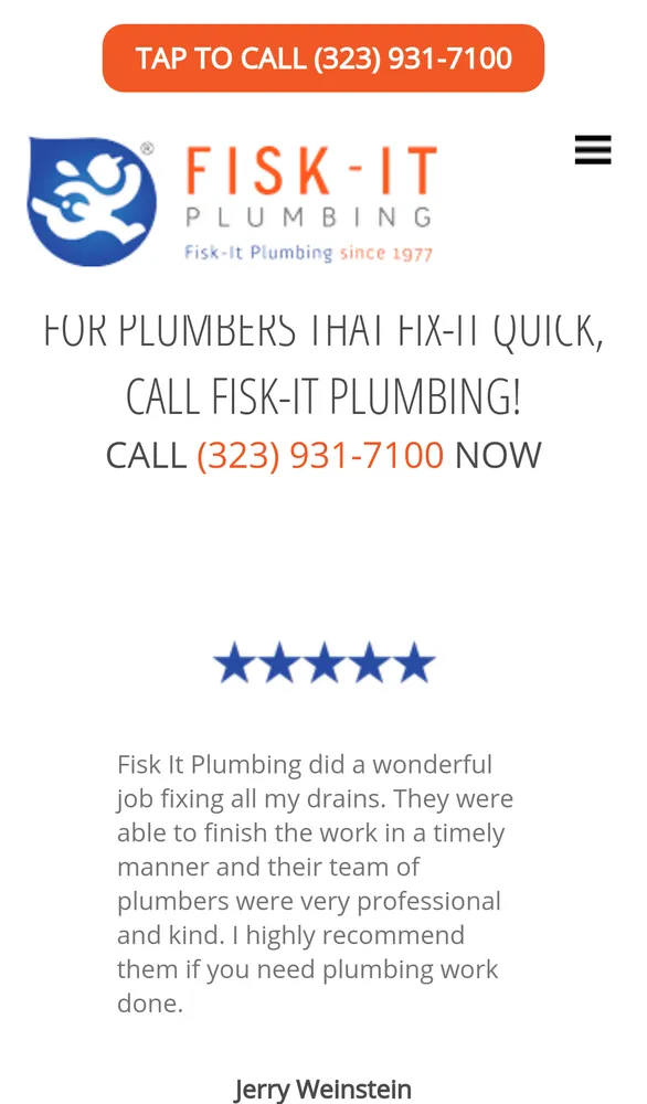 Slide of Fisk-It Plumbing