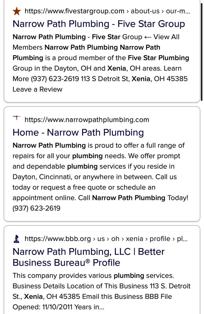 Slide of Five Star Dayton Plumbing
