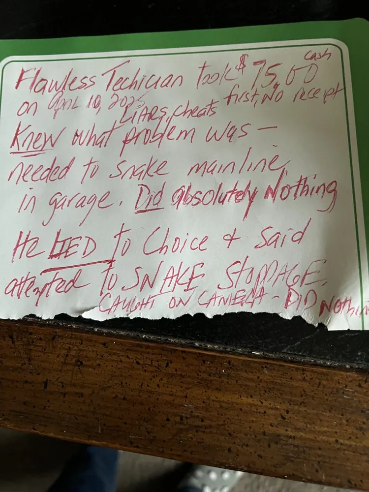 Slide of Flawless Sewer Service