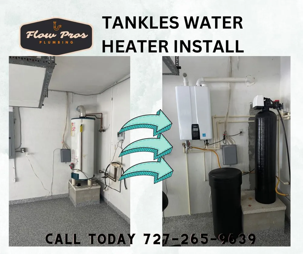 Affordable water heater service in St. Petersburg, FL by Flow Pros Plumbing