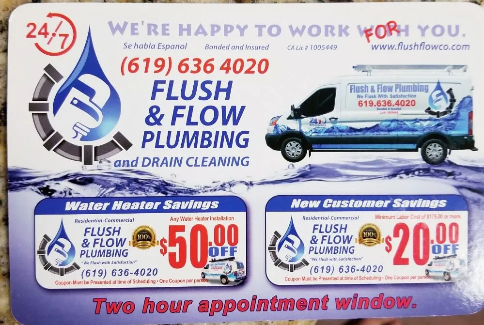 Affordable drain cleaning service in San Diego, CA - Flush & Flow Plumbing and Leak Detection