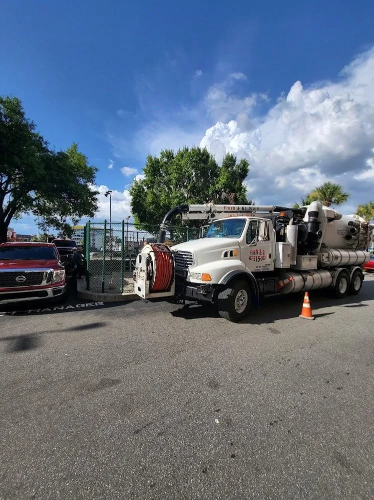Slide of Flush And Go Drain Cleaning