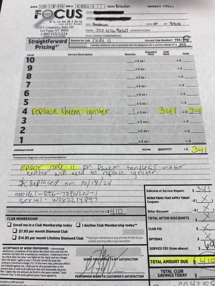 Slide of Focus Plumbing