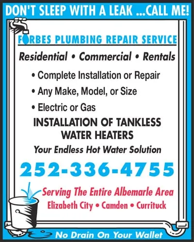 Professional plumbing repair experts serving Shawboro, NC - Forbes Plumbing