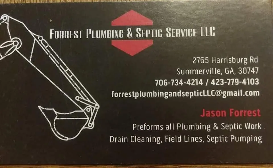 Slide of Forrest plumbing and septic service