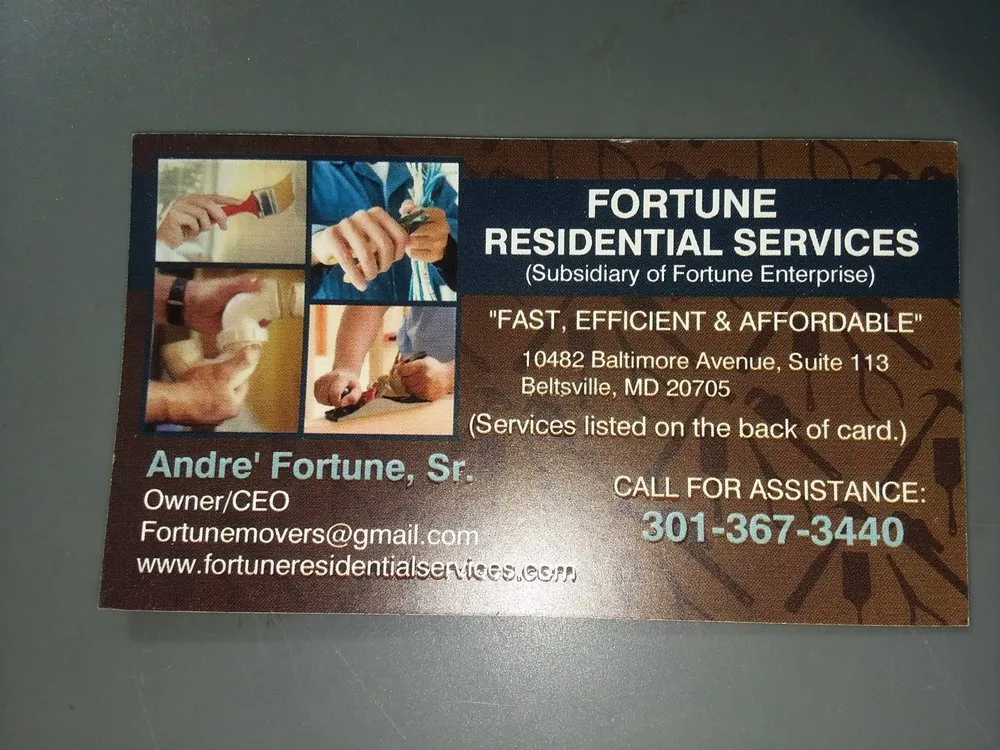 Slide of Fortune Residential Services
