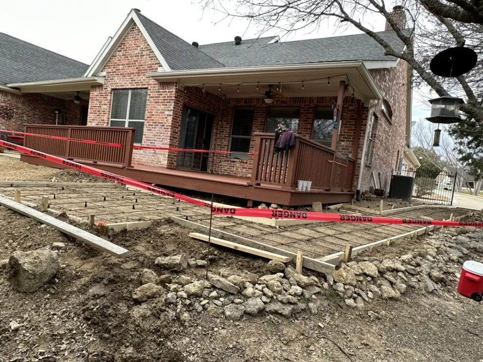 Slide of Foundation repair and concrete and tunnel for plumbing