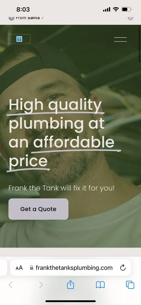 Slide of Frank the Tank’s Plumbing