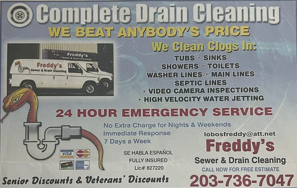 Slide of Freddy's Sewer & Drain Cleaning