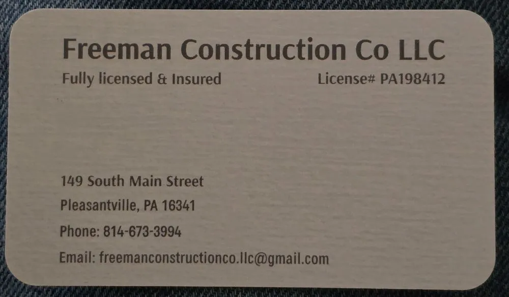 Professional leak detection in Pleasantville, PA by Freeman Construction