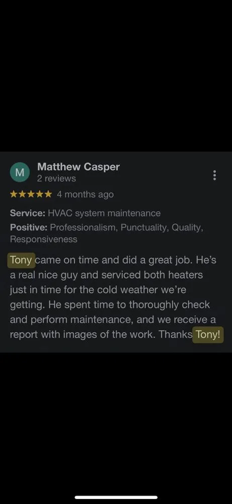 Slide of Freezini’s Heating And Air