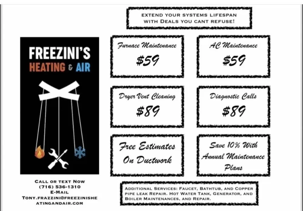 Slide of Freezini’s Heating And Air