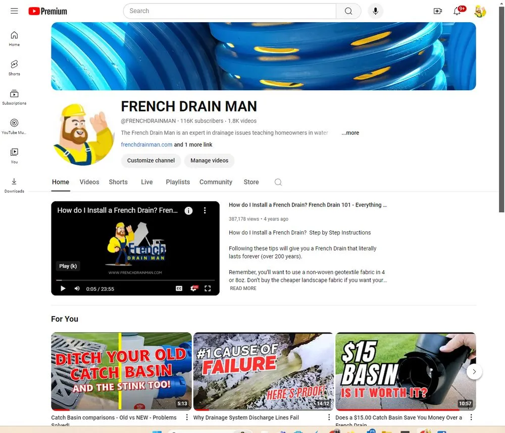 Slide of FRENCH DRAIN MAN