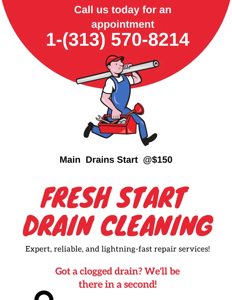 Slide of Fresh start drain cleaning