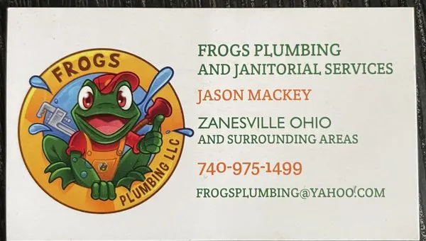 Frog’s Plumbing and Janitorial Logo
