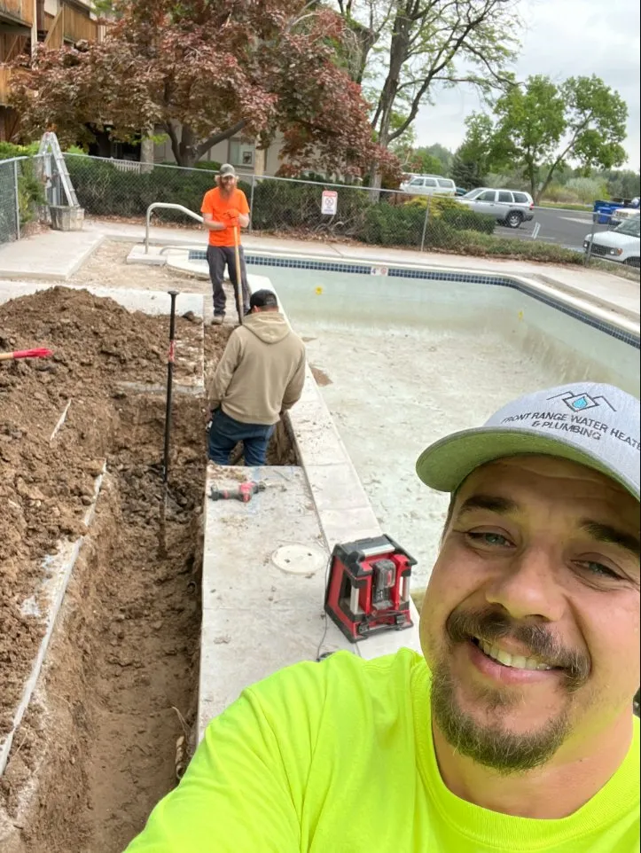 Slide of Front Range Water Heater and Excavation