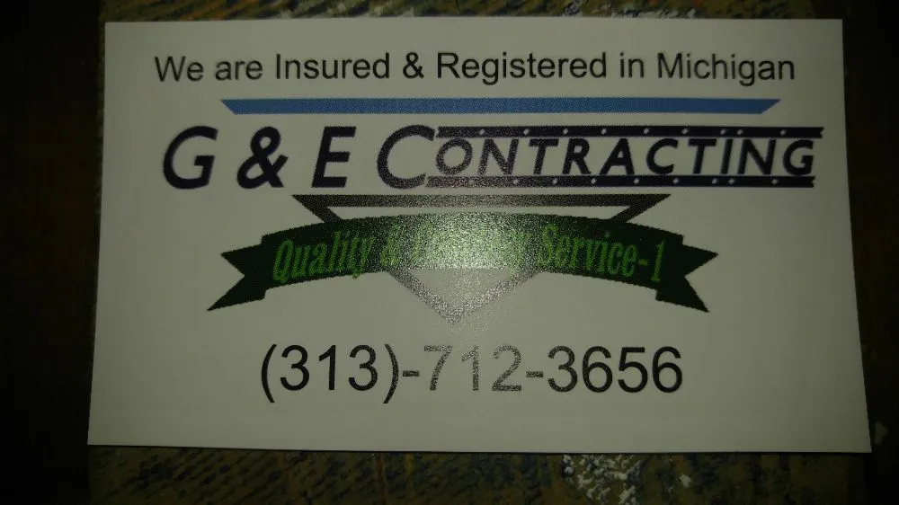Slide of G & E Contracting