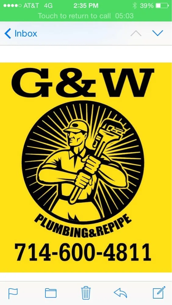 Slide of G & W Plumbing and Repipe