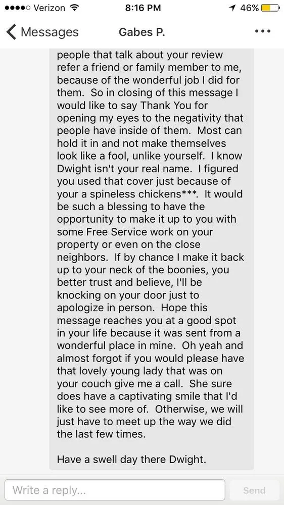 Slide of Gabe's Plumbing Service