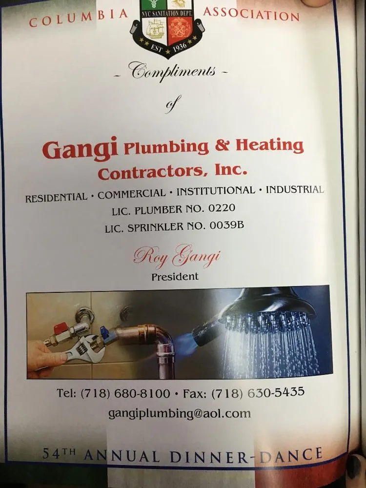Slide of Gangi Plumbing & Heating Contractors