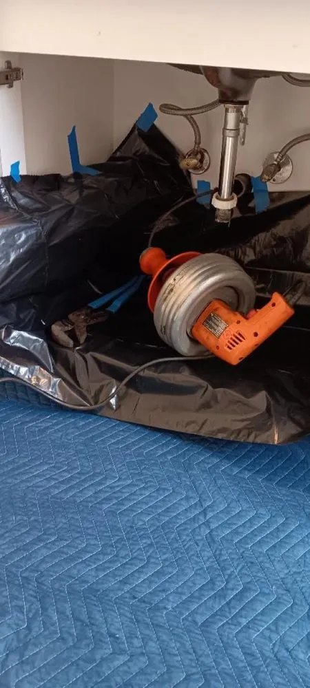 Slide of Garden Snake Drain Cleaning