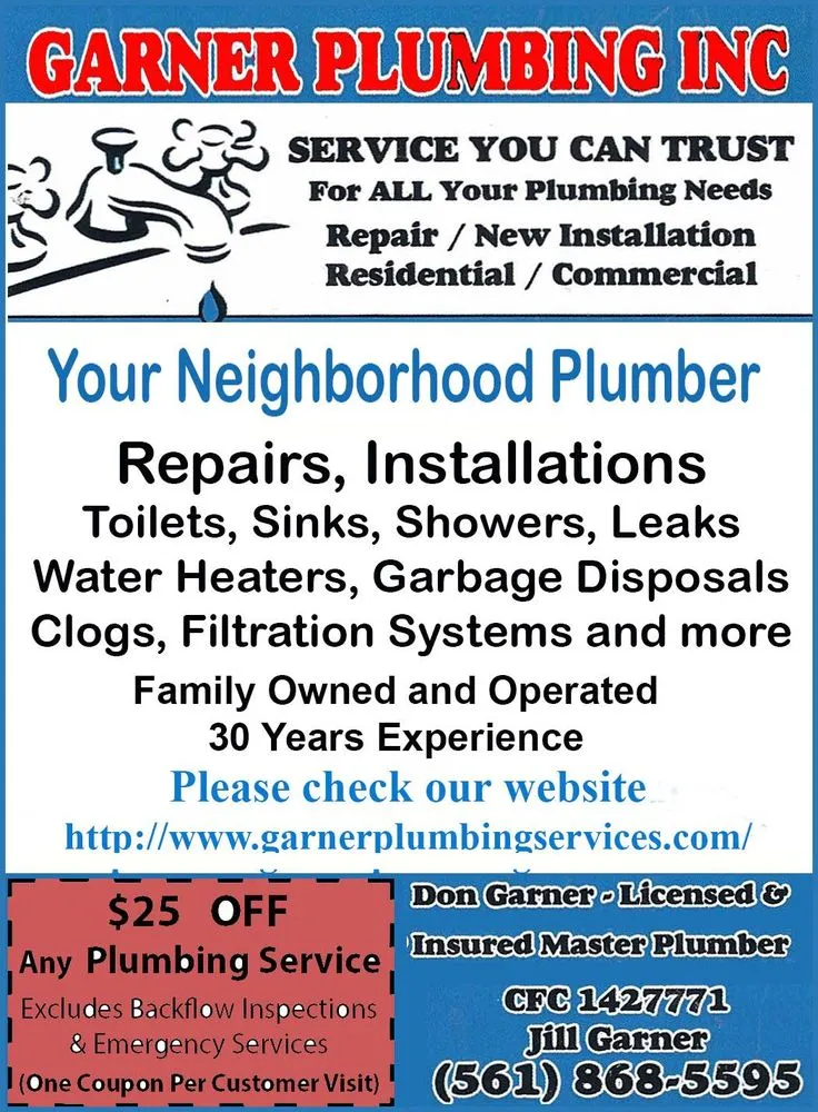 Slide of Garner Plumbing