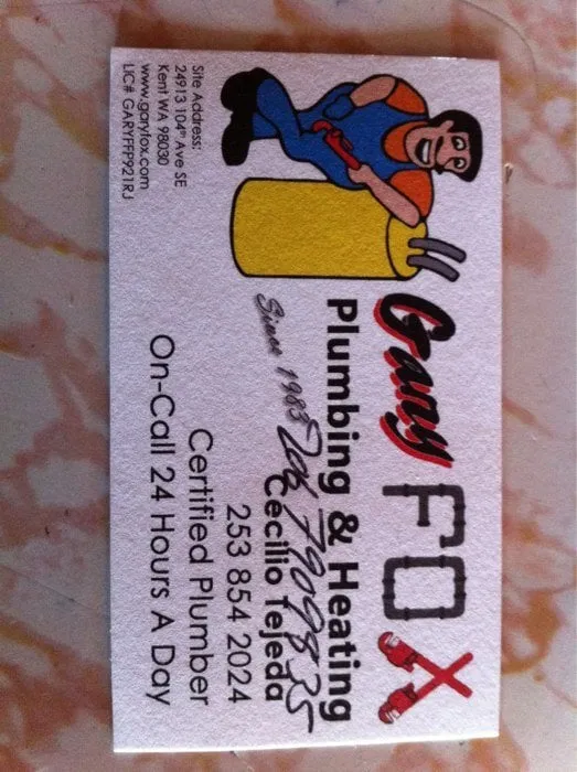Slide of Gary's Fix It Plumbing and Heating