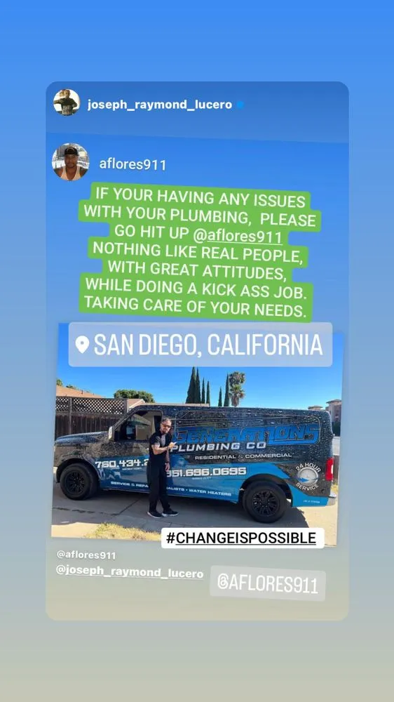 Slide of Generations Plumbing