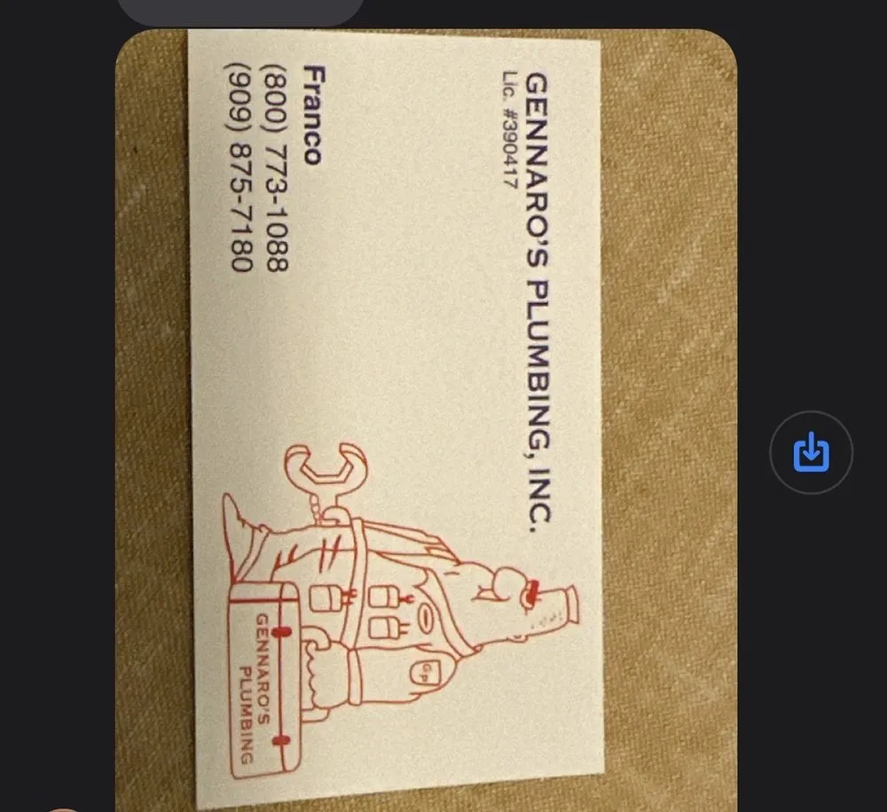 Slide of Gennaro's Plumbing