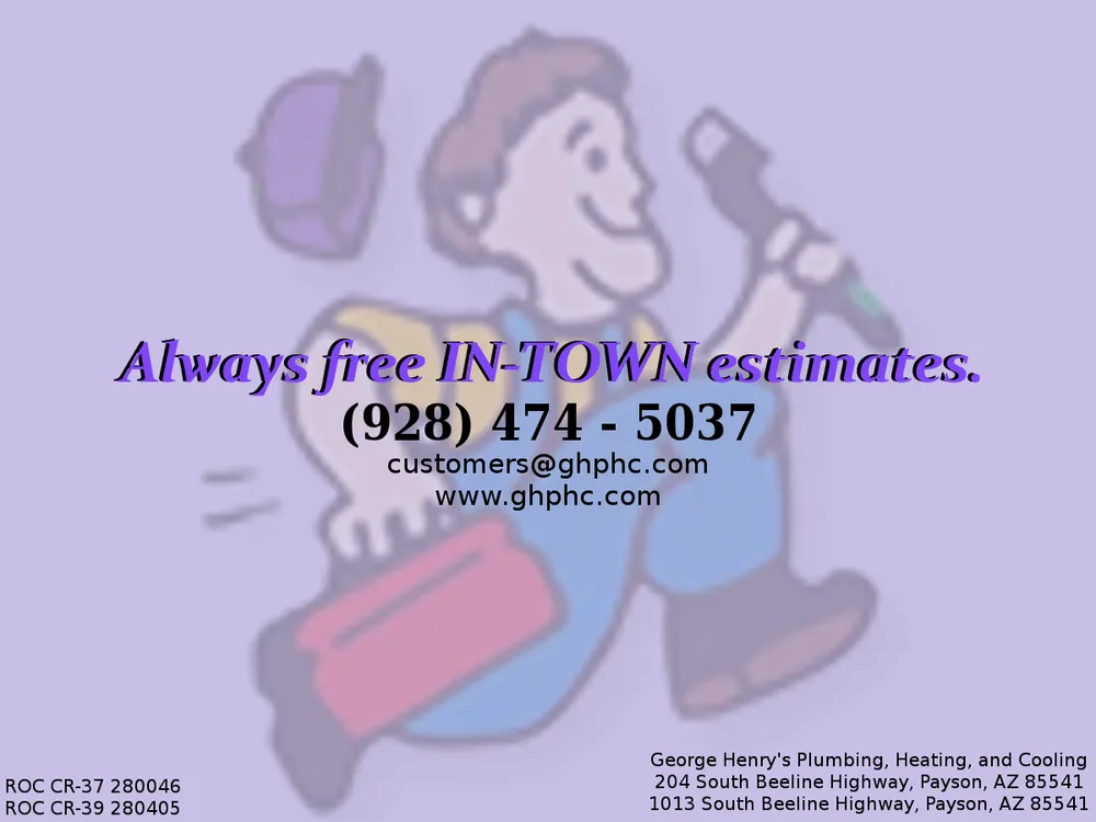 Slide of George Henry's Plumbing, Heating, & Cooling