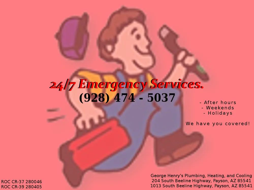 Expert plumbing repair in Payson, AZ by George Henry's Plumbing, Heating, & Cooling