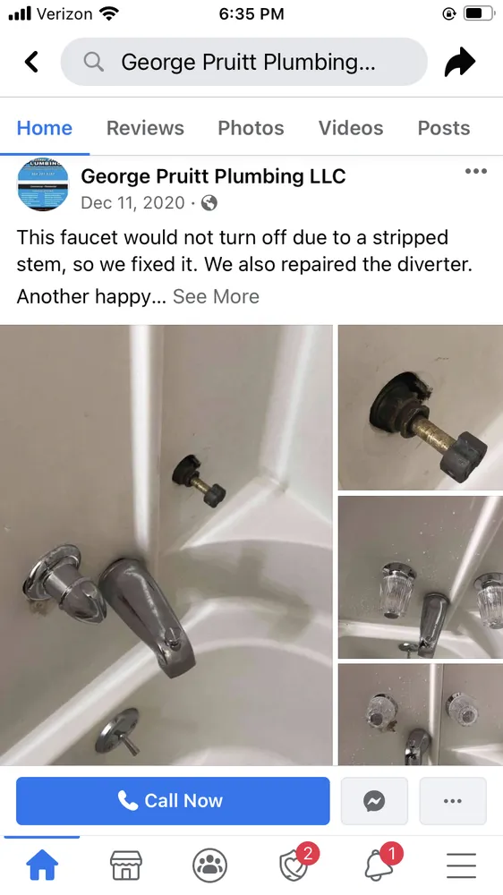 Slide of George Pruitt Plumbing