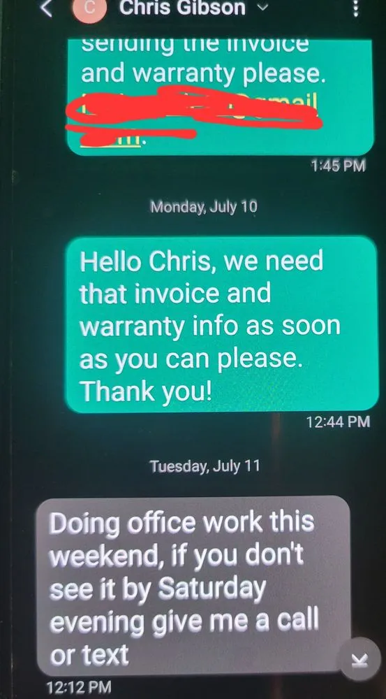 Slide of Gibson Directional Drilling