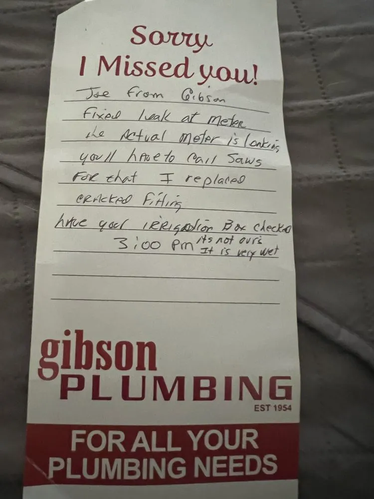 Slide of Gibson Plumbing