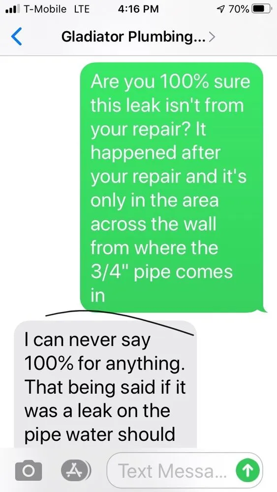 Slide of Gladiator Plumbing