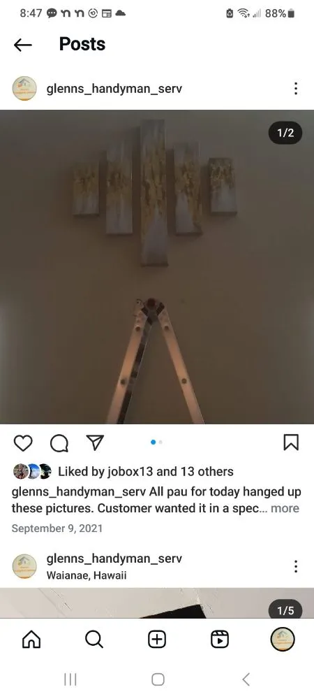 Slide of Glenns Handyman Service