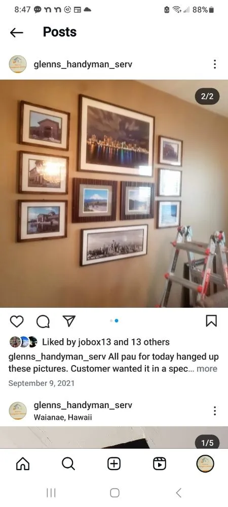 Slide of Glenns Handyman Service