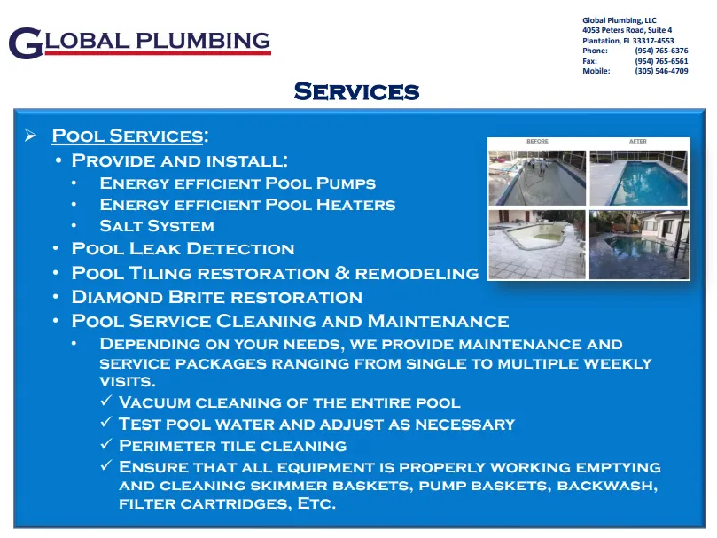 Slide of Global Plumbing