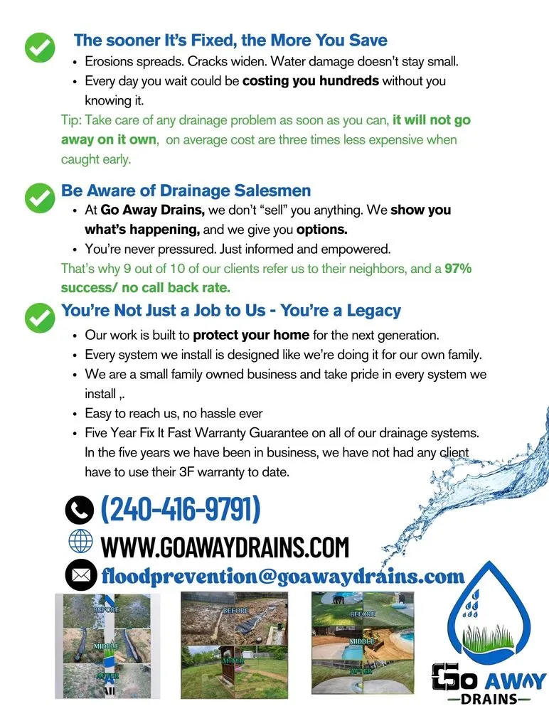 Slide of Go Away Drains