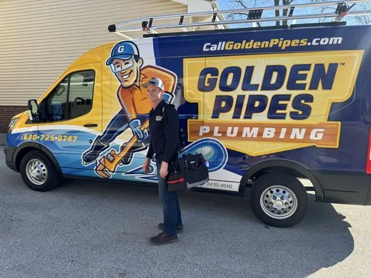 Golden Pipes Plumbing Logo